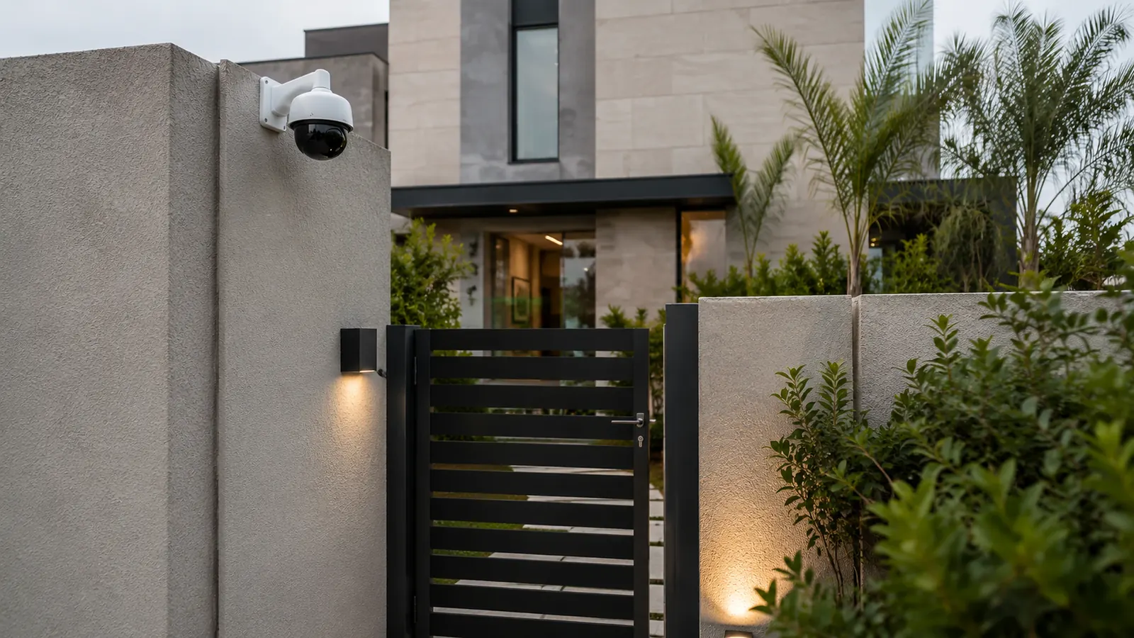 Main gate monitoring CCTV installation example