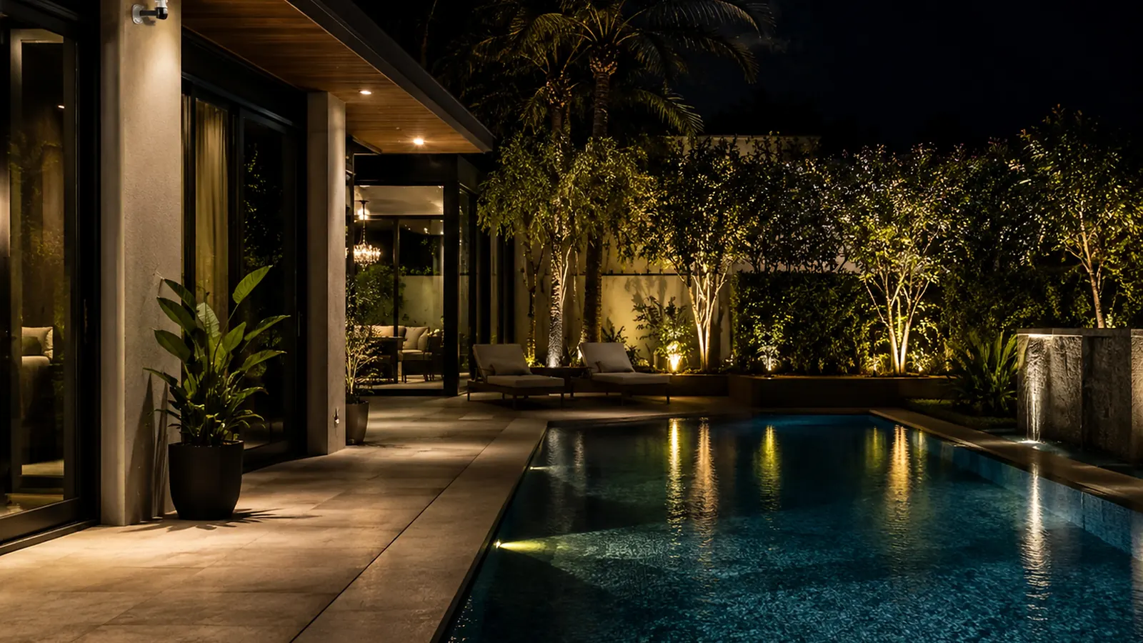 Poolside outdoor coverage CCTV installation example
